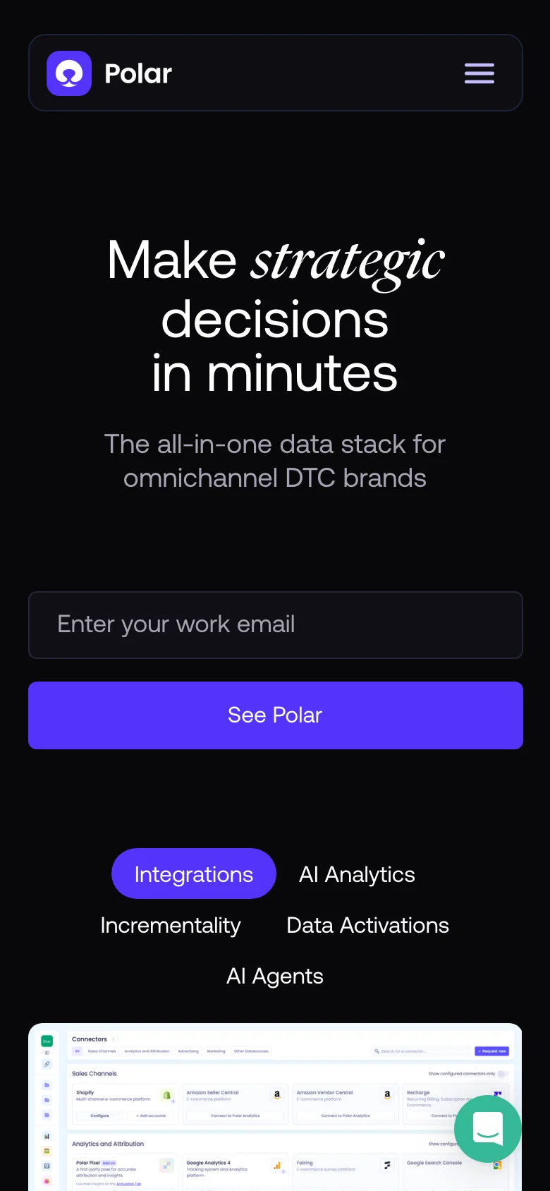 Polar Analytics — Móvil