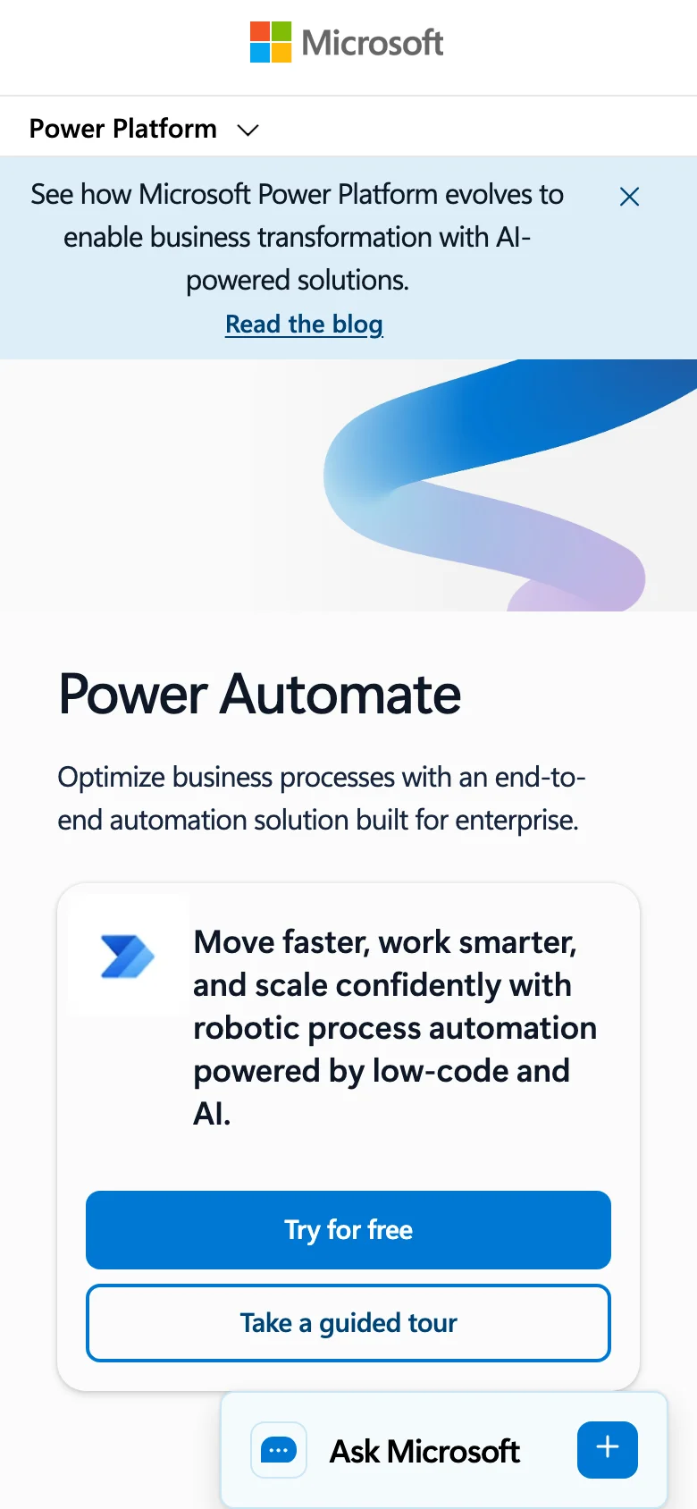 Power Automate — Móvil