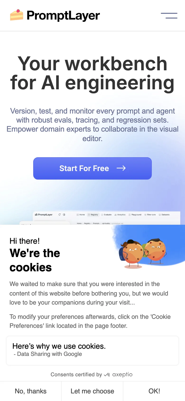 PromptLayer — Móvil