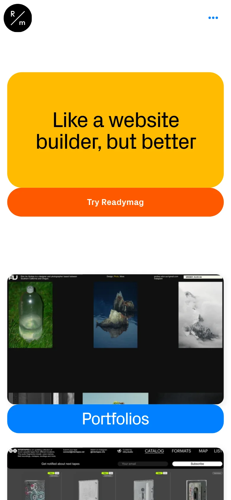 Readymag — الجوال