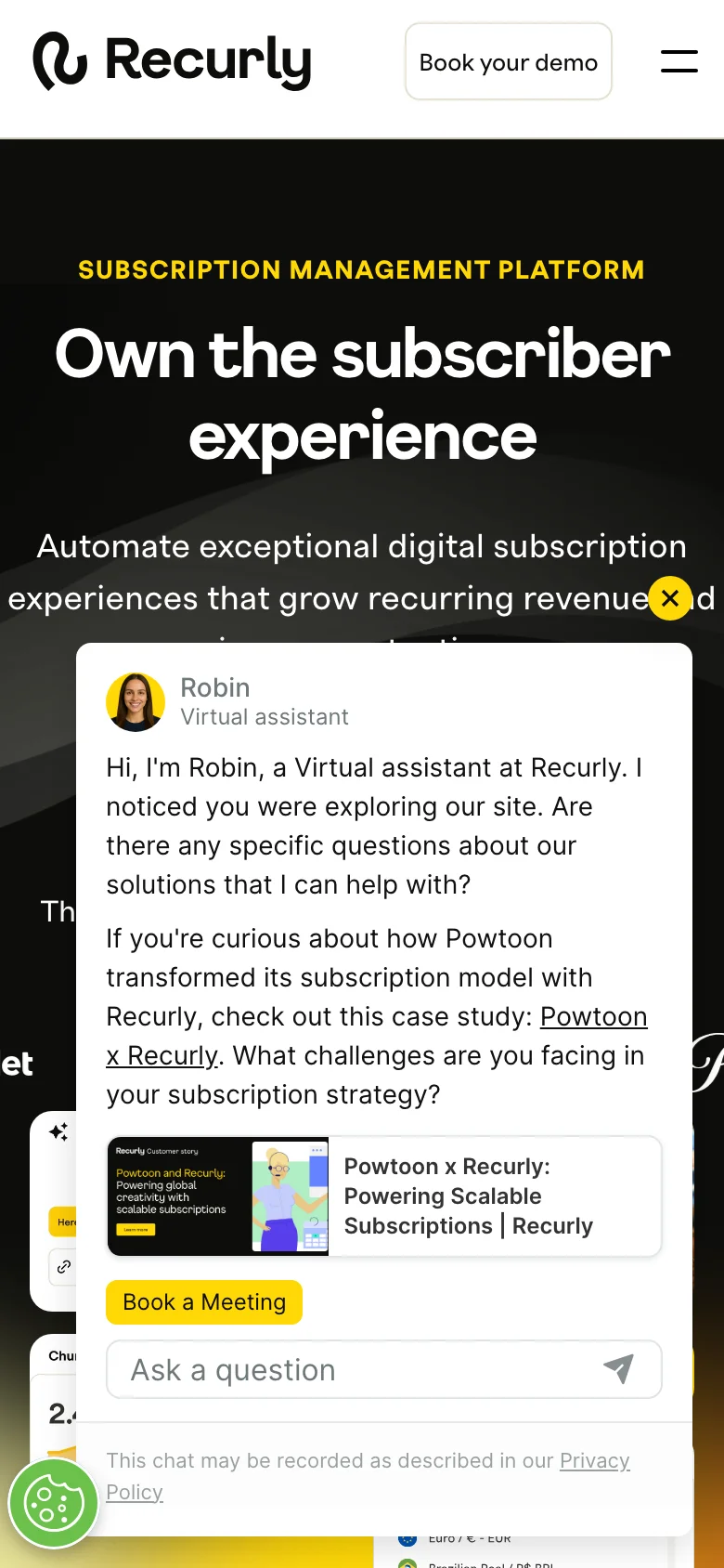 Recurly — الجوال