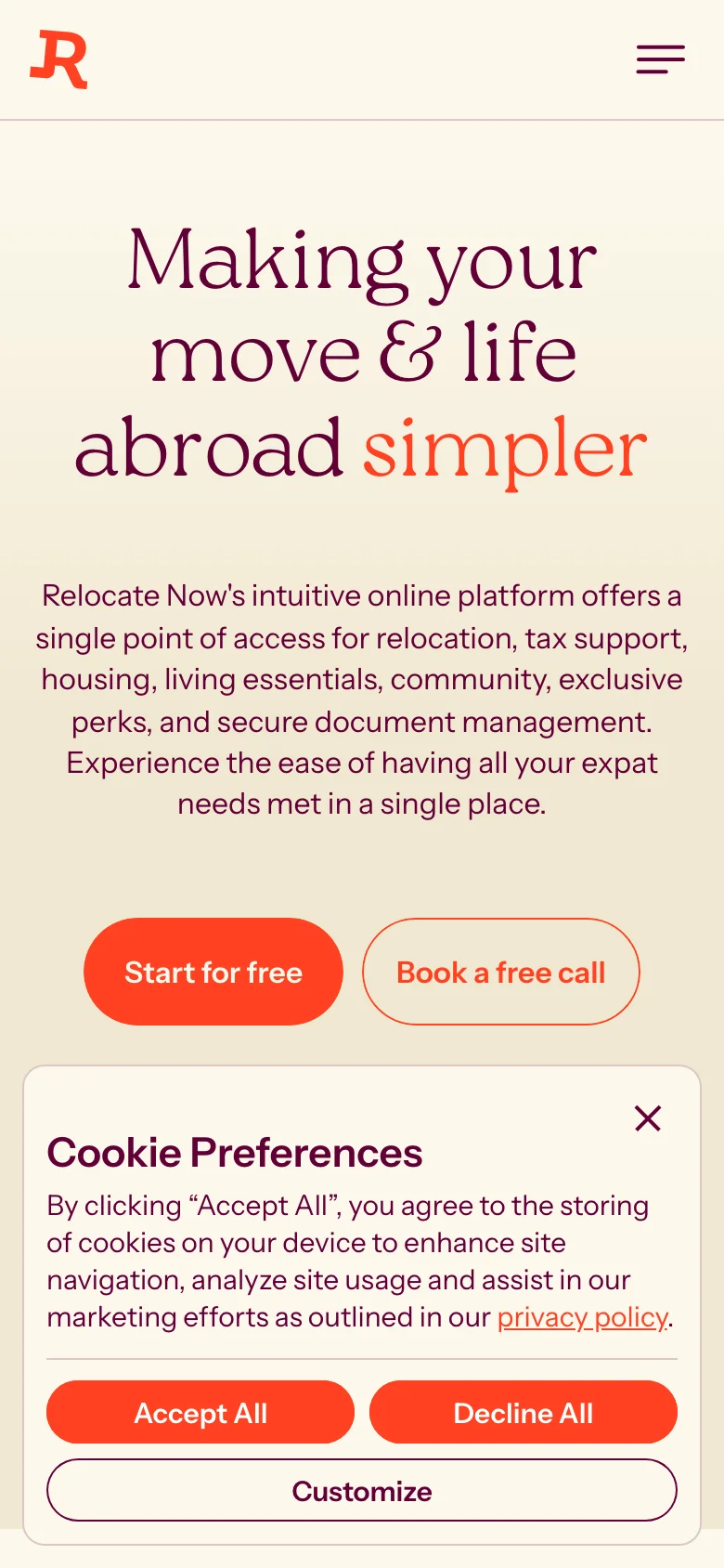 Relocatenow — الجوال