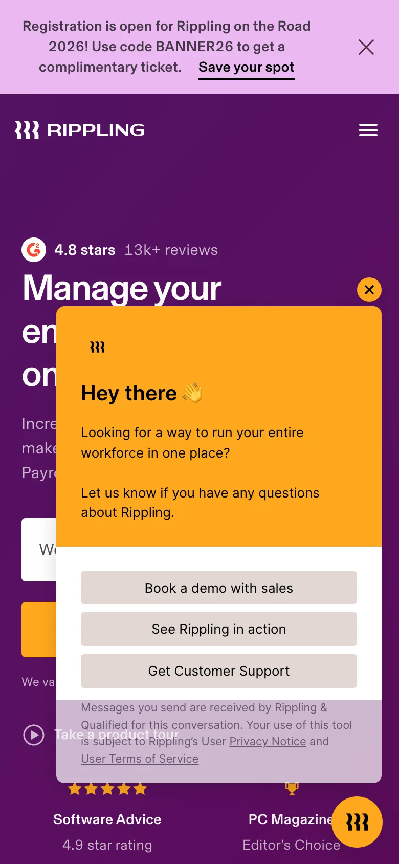 Rippling — الجوال