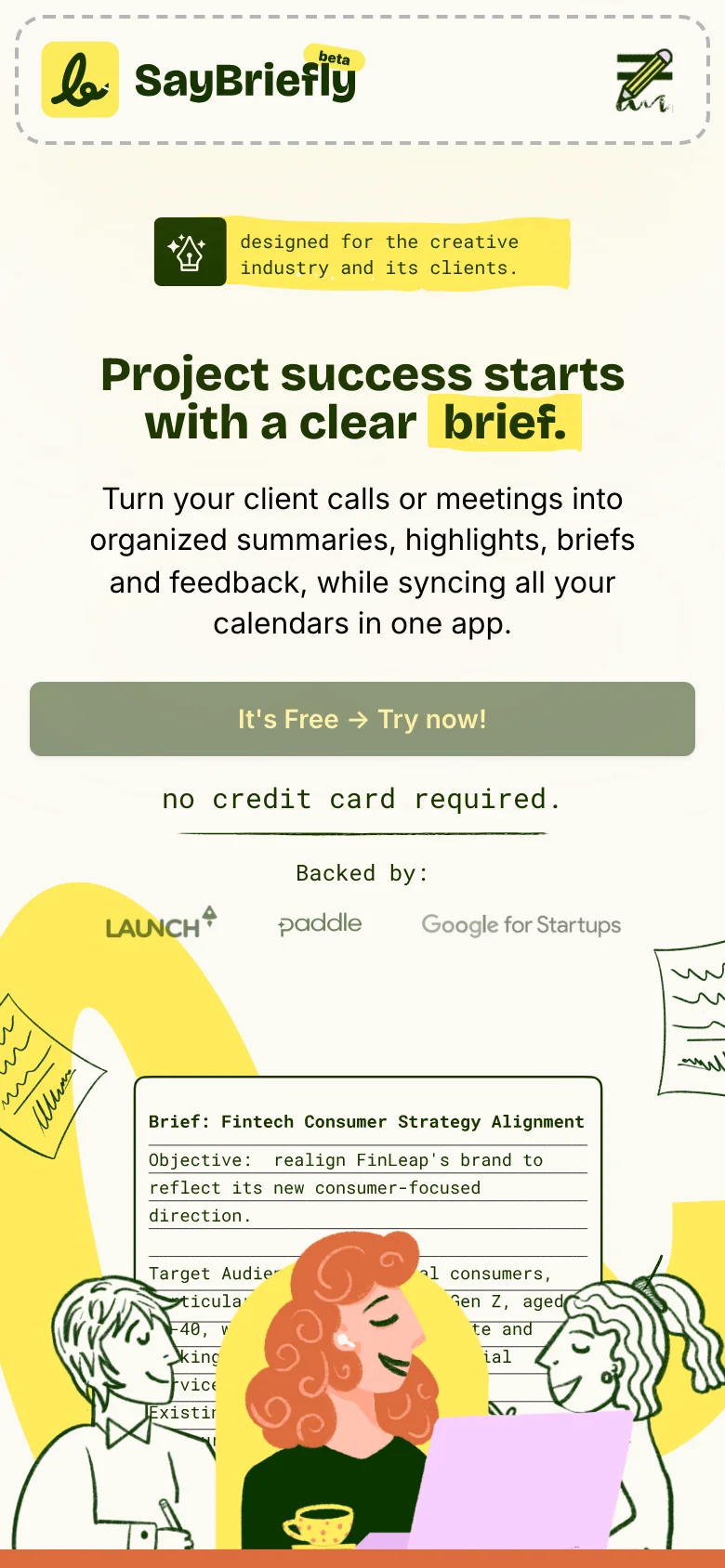 Saybriefly — الجوال