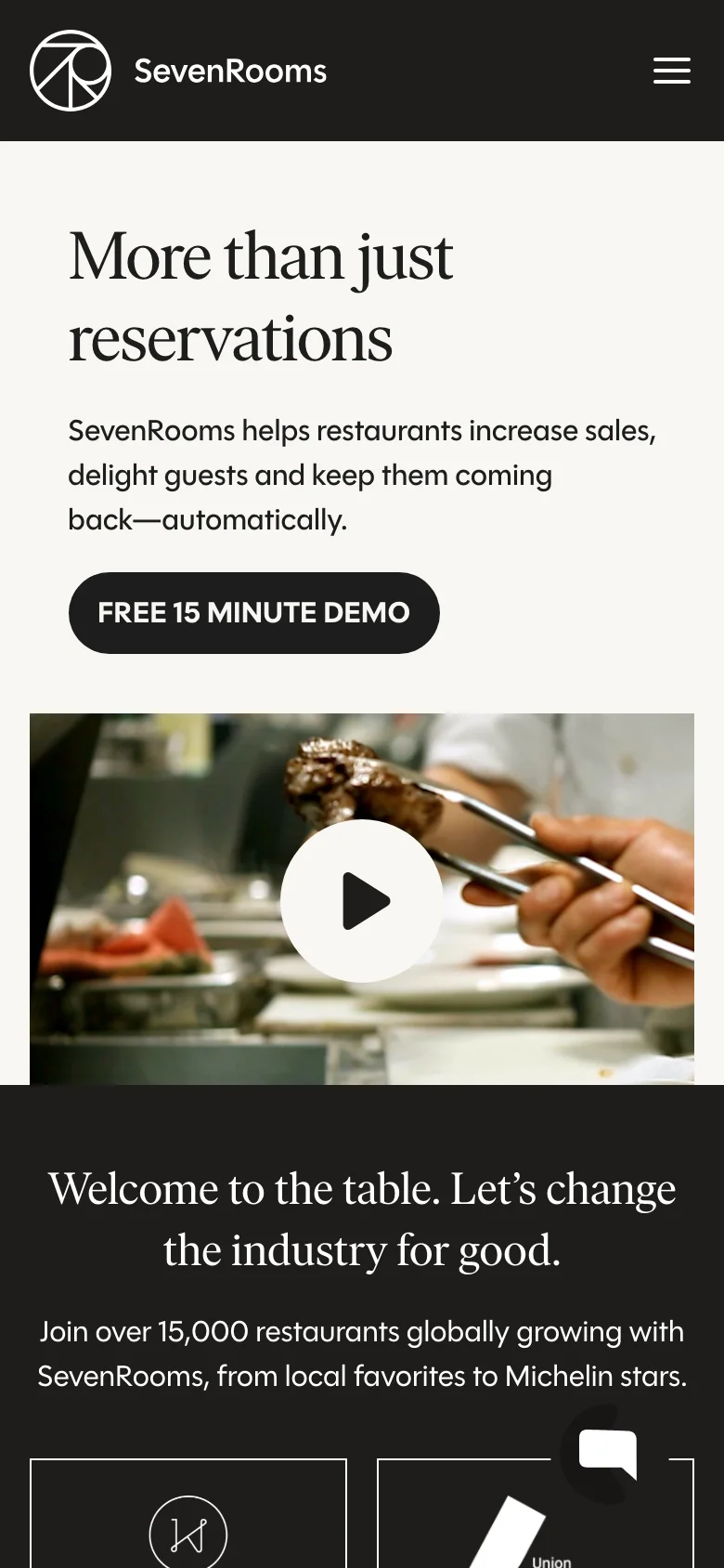 SevenRooms — Móvil