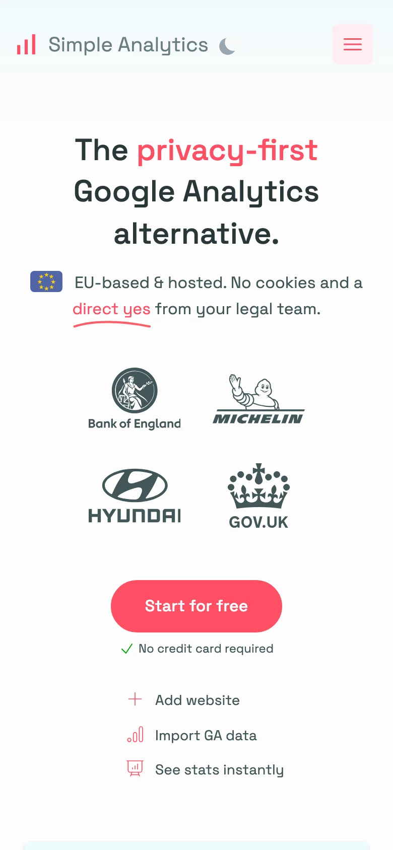 Simple Analytics — Mobile
