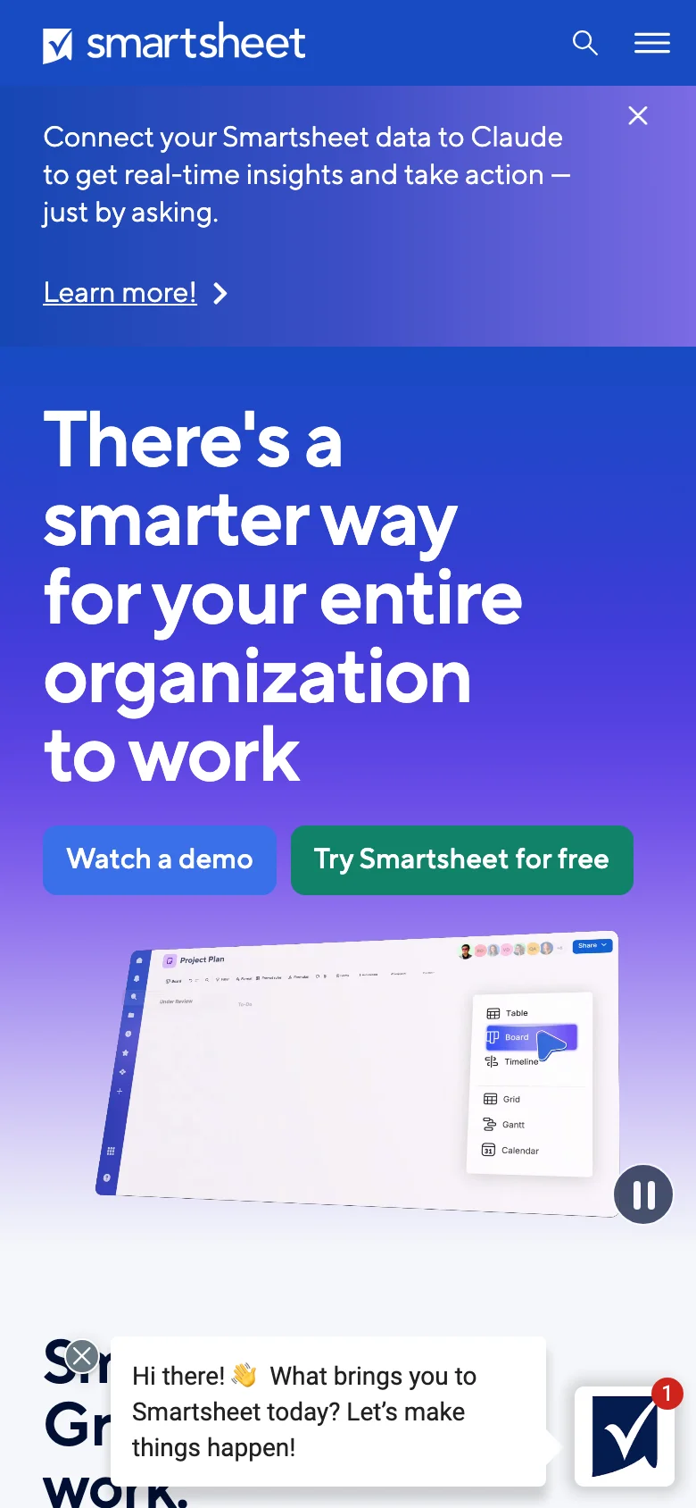 Smartsheet — Móvil