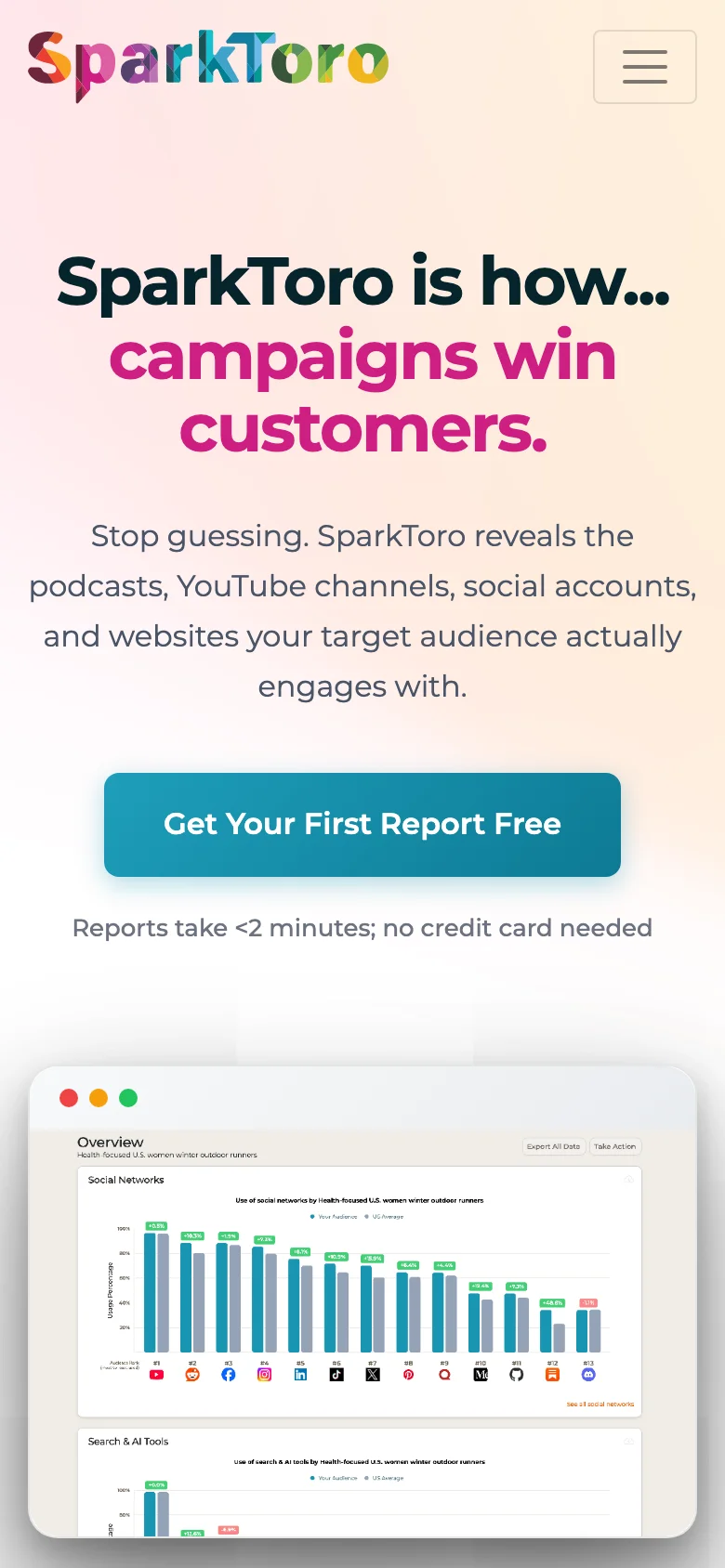 SparkToro — Mobile