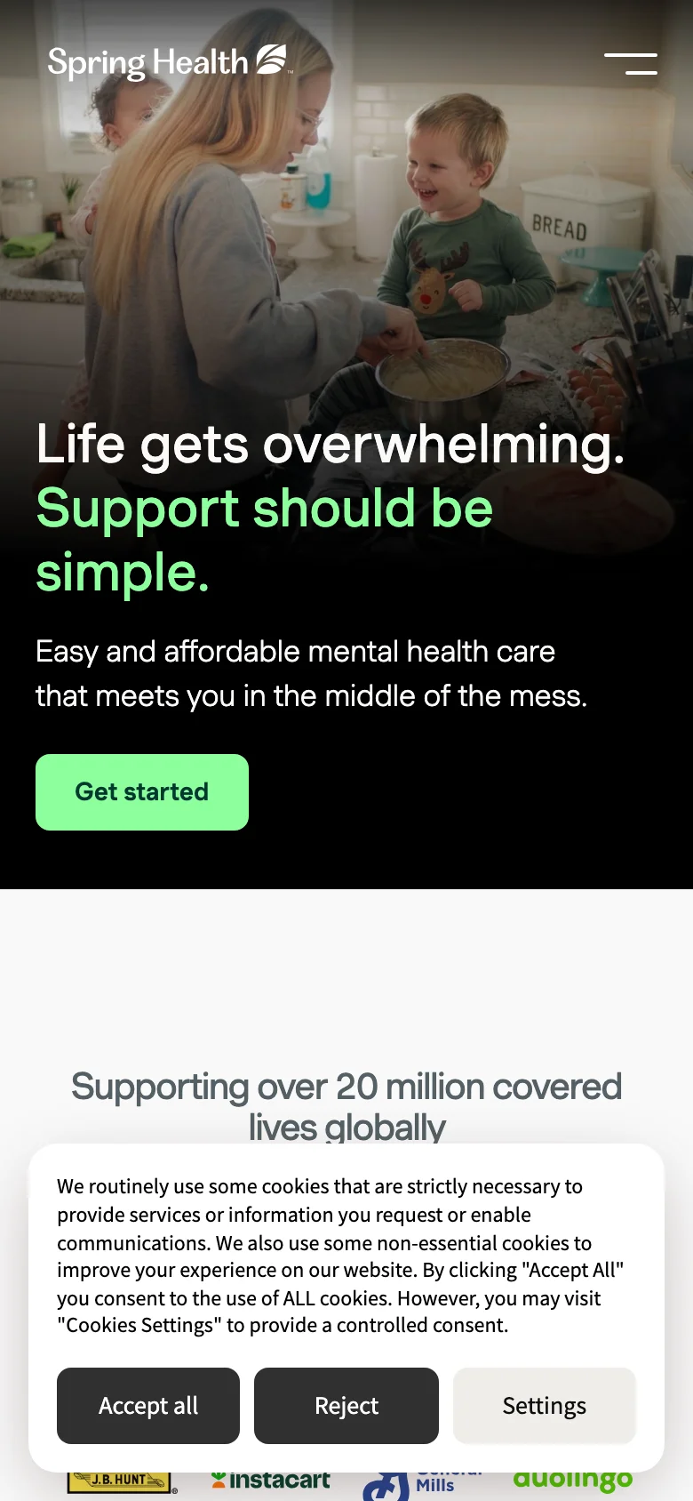 Spring Health — Móvil