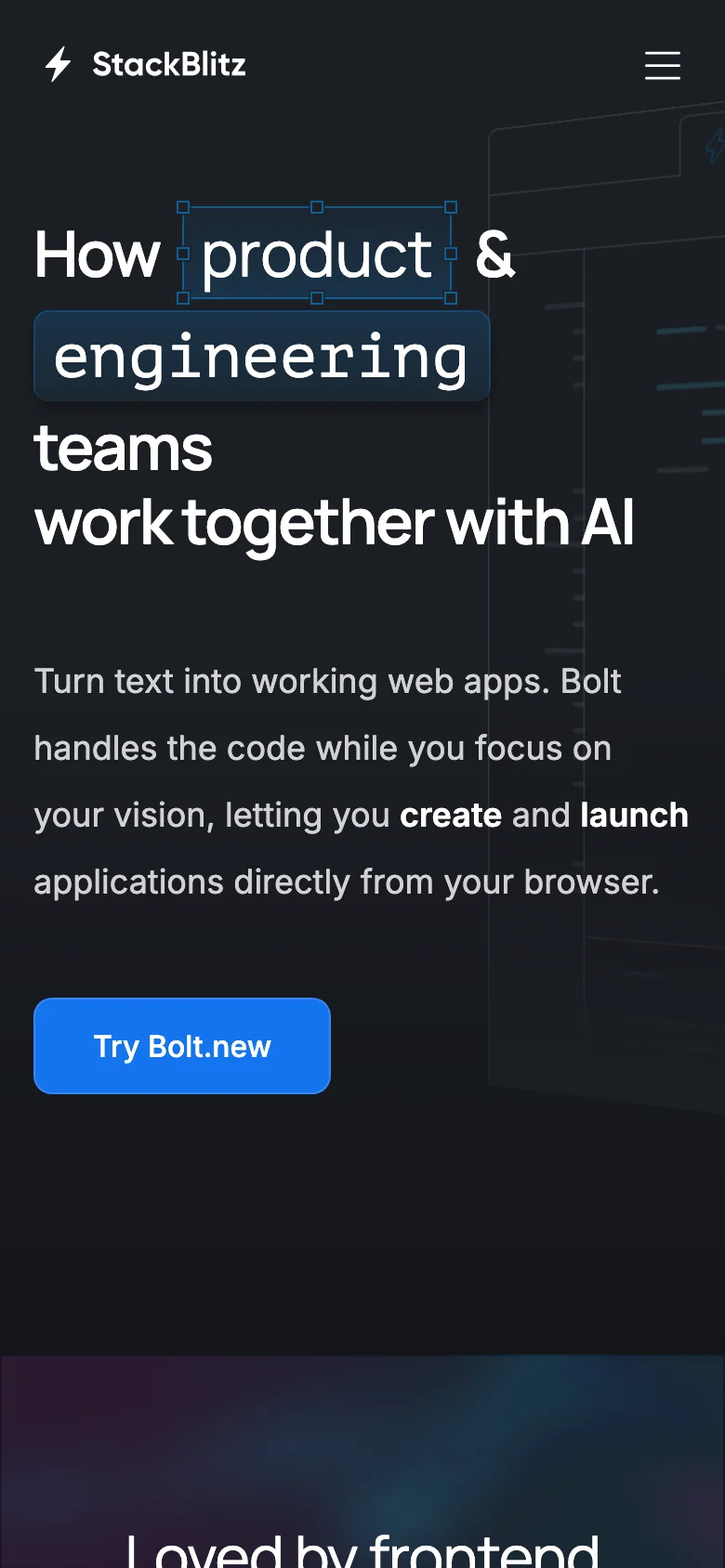 StackBlitz — Mobile