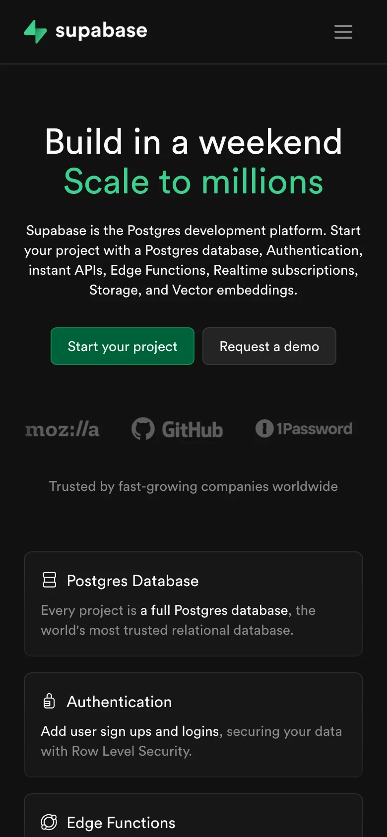 Supabase — الجوال