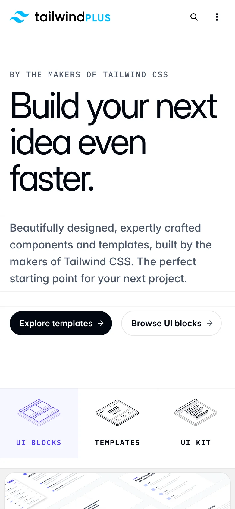 Tailwind UI — Mobile
