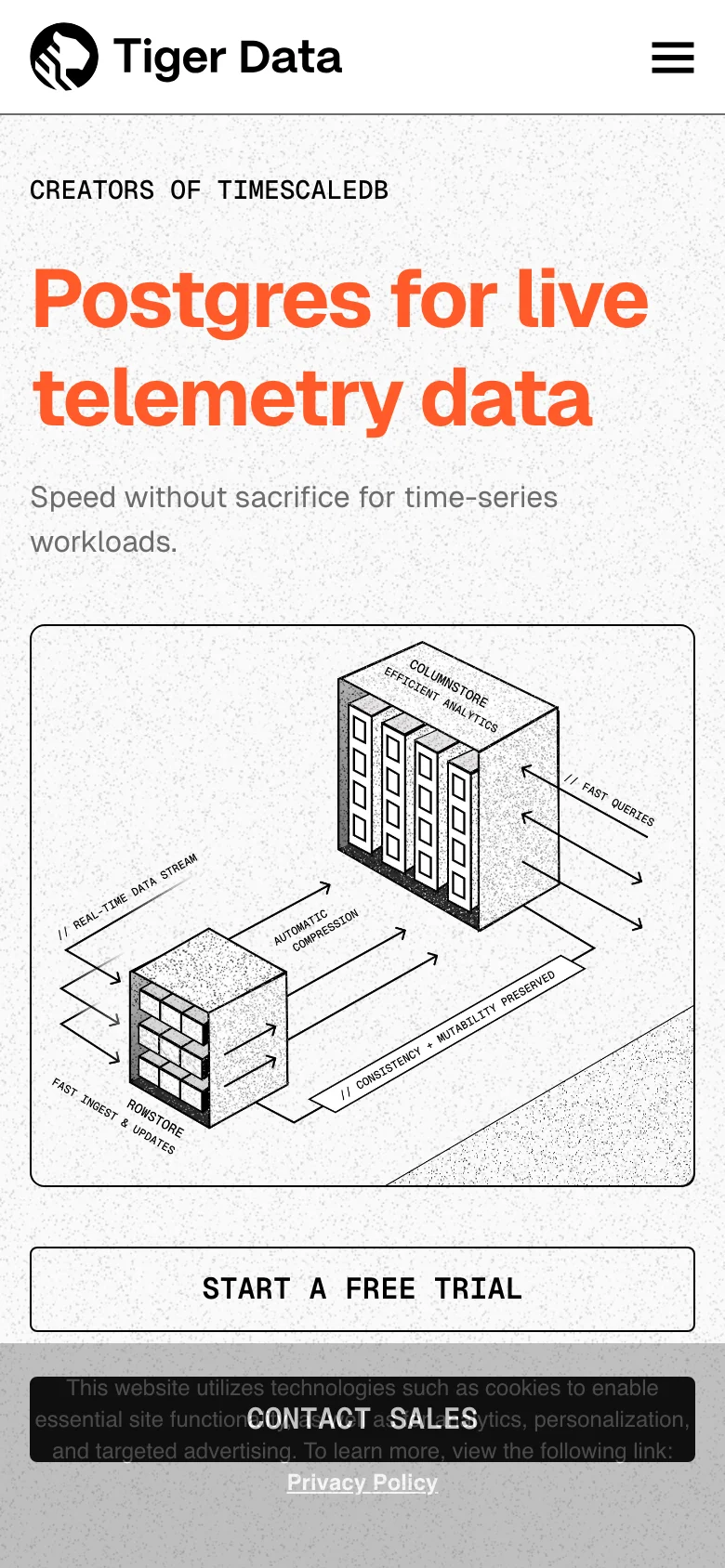 TimescaleDB — Móvil