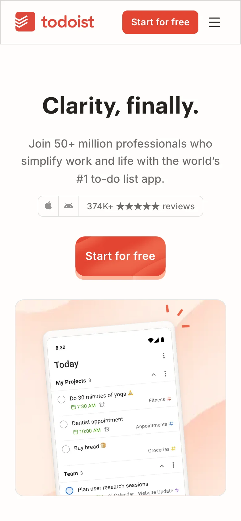 Todoist — Móvil
