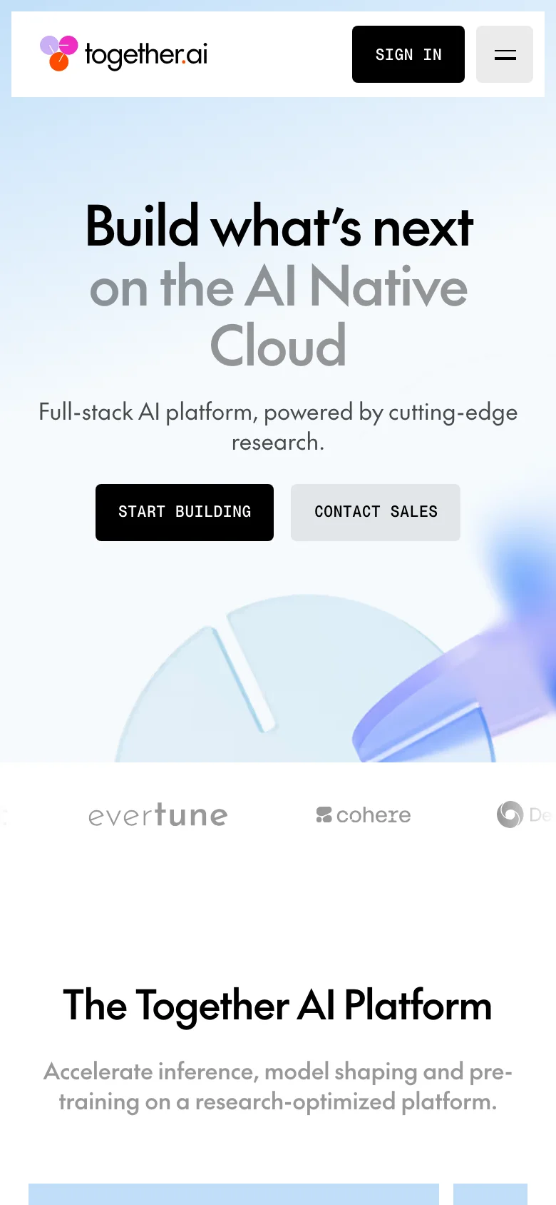 Together AI — Móvil