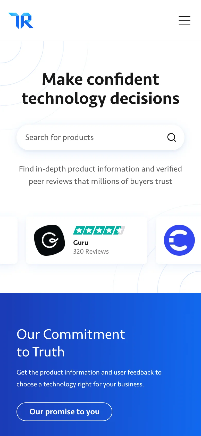 TrustRadius — Mobile