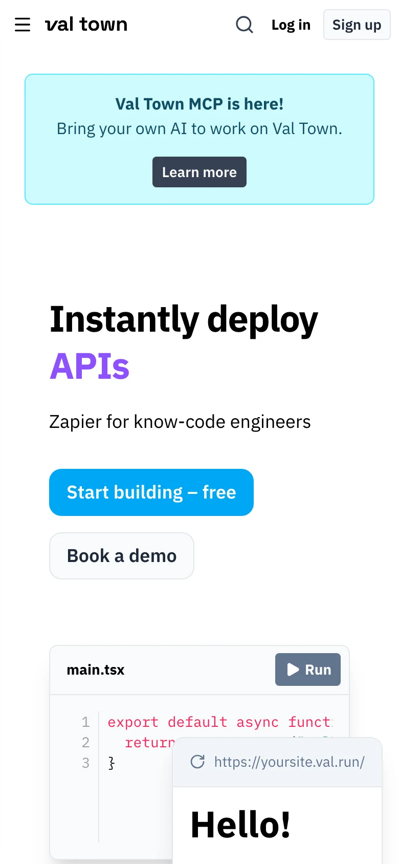 Val Town — الجوال