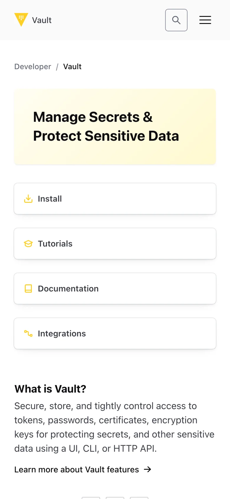 HashiCorp Vault — Móvil