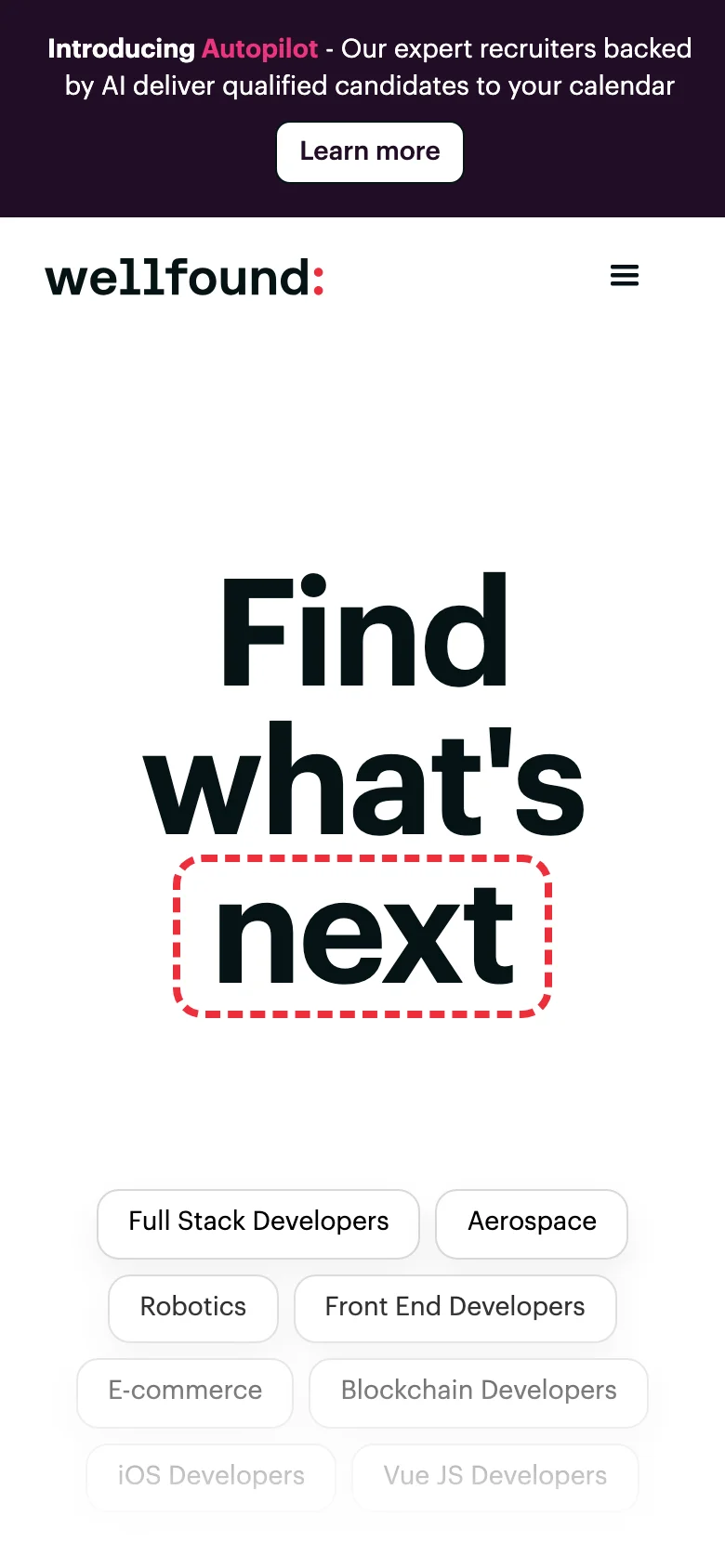 Wellfound — Móvil