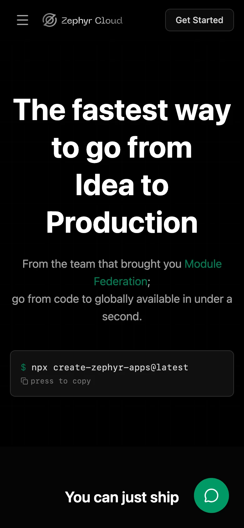 Zephyr Cloud — Móvil